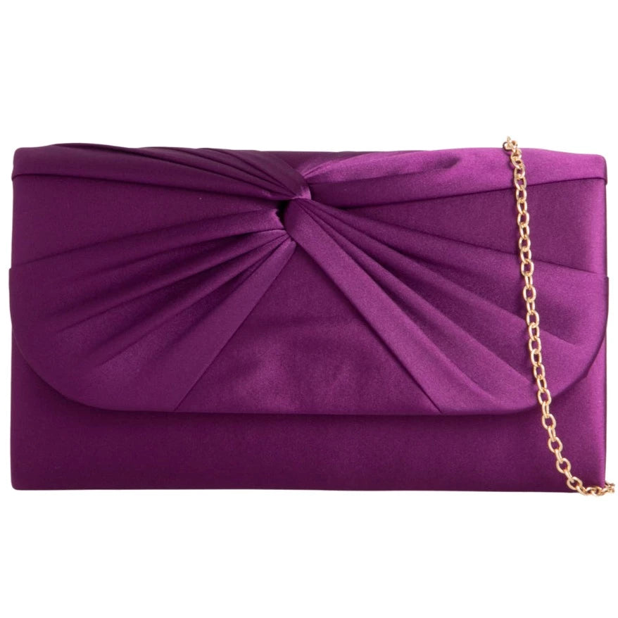 Satin Pleated Evening Prom Party Clutch Bag