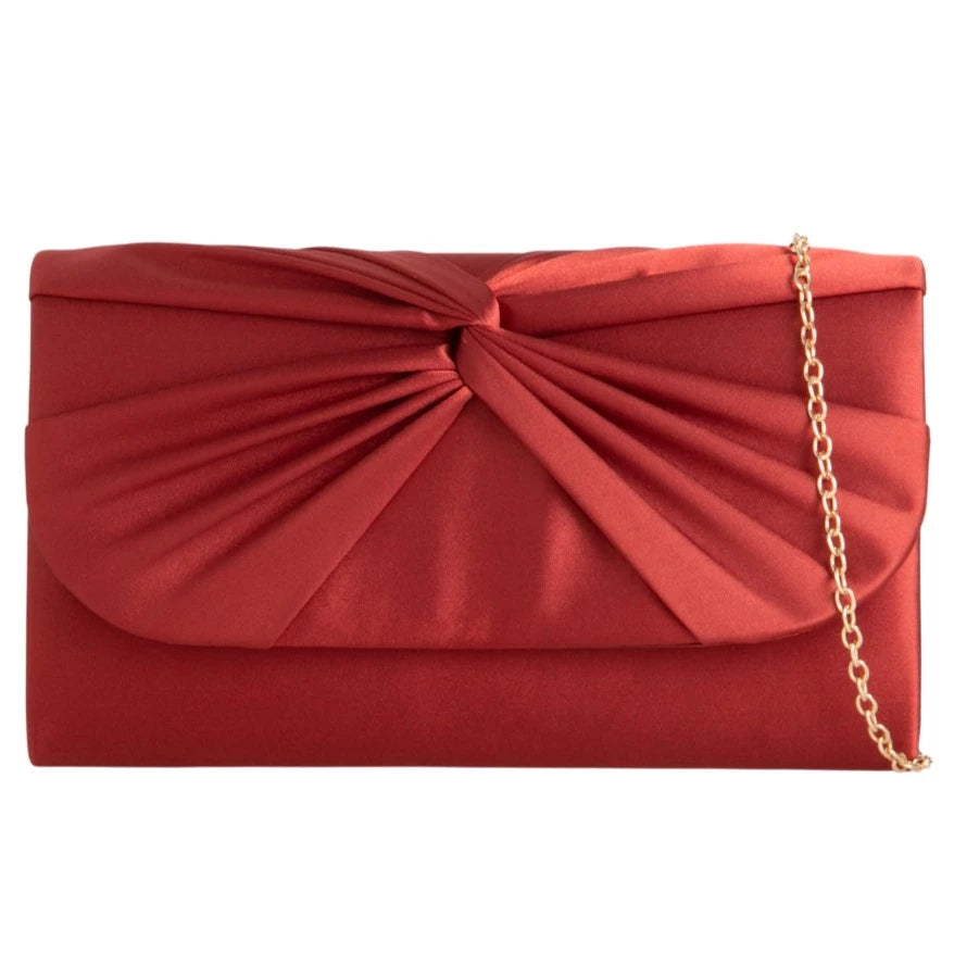 Satin Pleated Evening Prom Party Clutch Bag