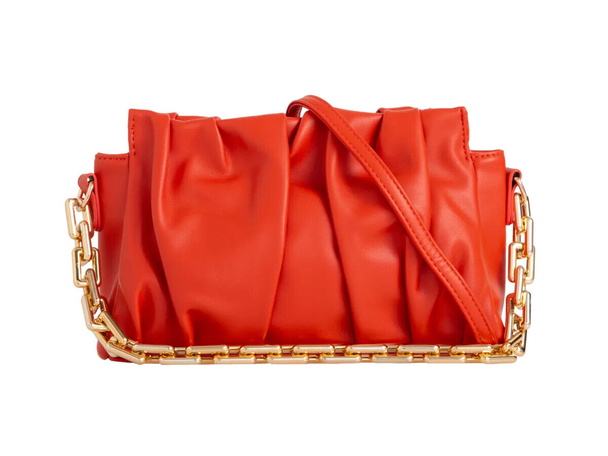 Women's Faux Leather Shoulder Bag Chain Handle Evening Wedding Party Handbags