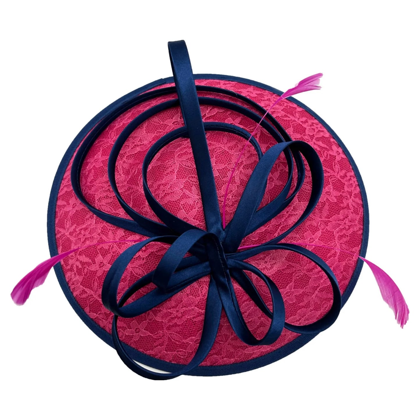Satin Loops Hatinator Wedding Fascinator Headband Clip Circle Hat Races Royal Ascot