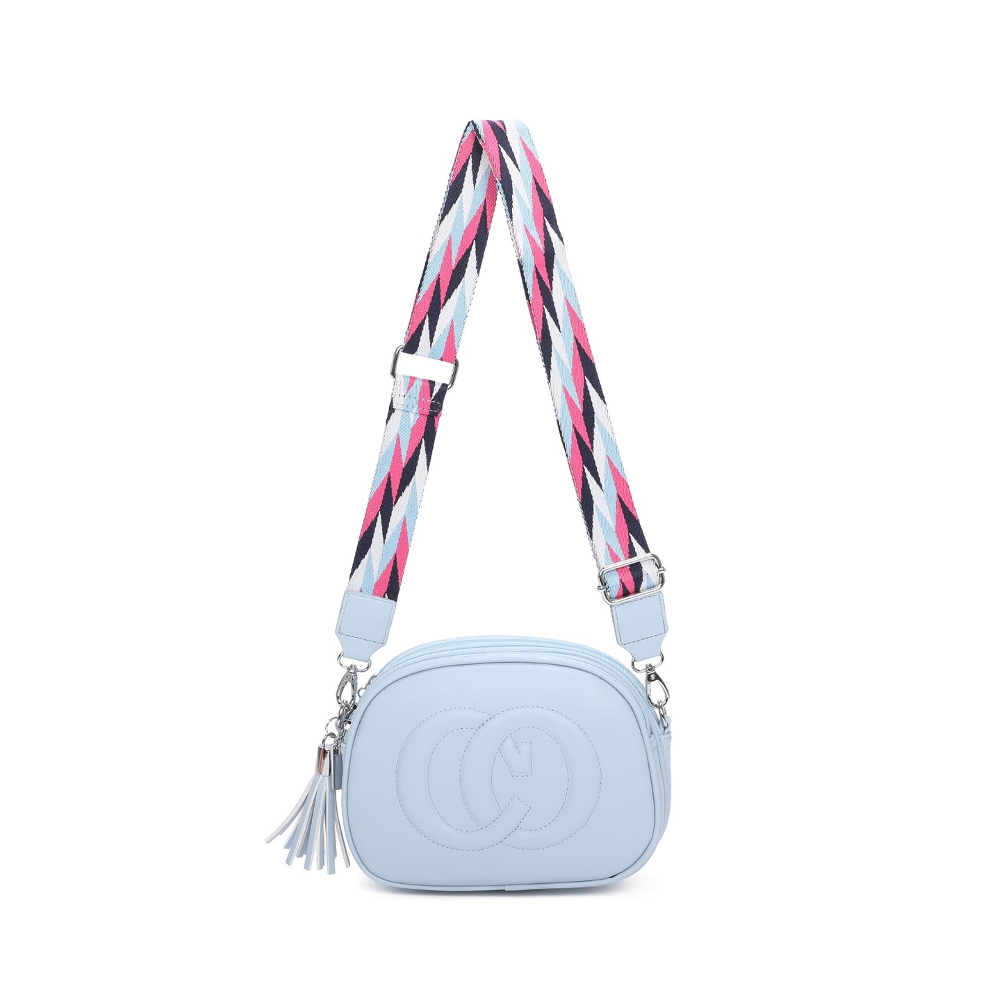 Ladies CO Crossbody Bag Messenger Bag Women Faux Leather Handbag Shoulder Over colorful strap Bags
