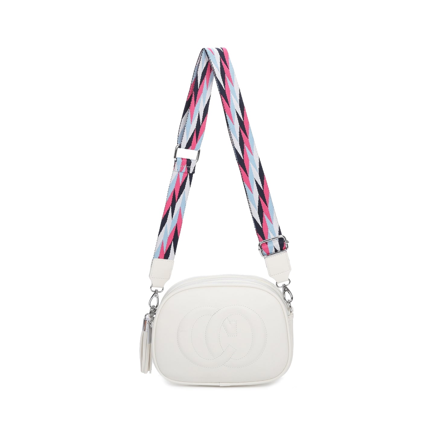 Ladies CO Crossbody Bag Messenger Bag Women Faux Leather Handbag Shoulder Over colorful strap Bags