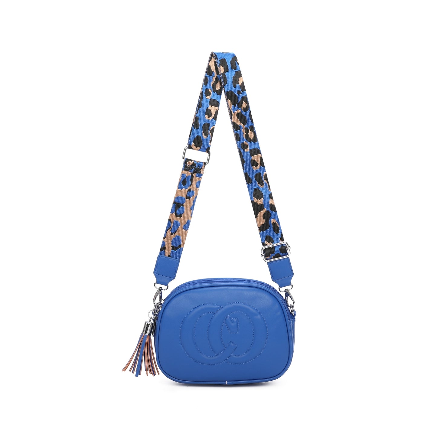 Ladies CO Crossbody Bag Messenger Bag Women Faux Leather Handbag Shoulder Over colorful strap Bags