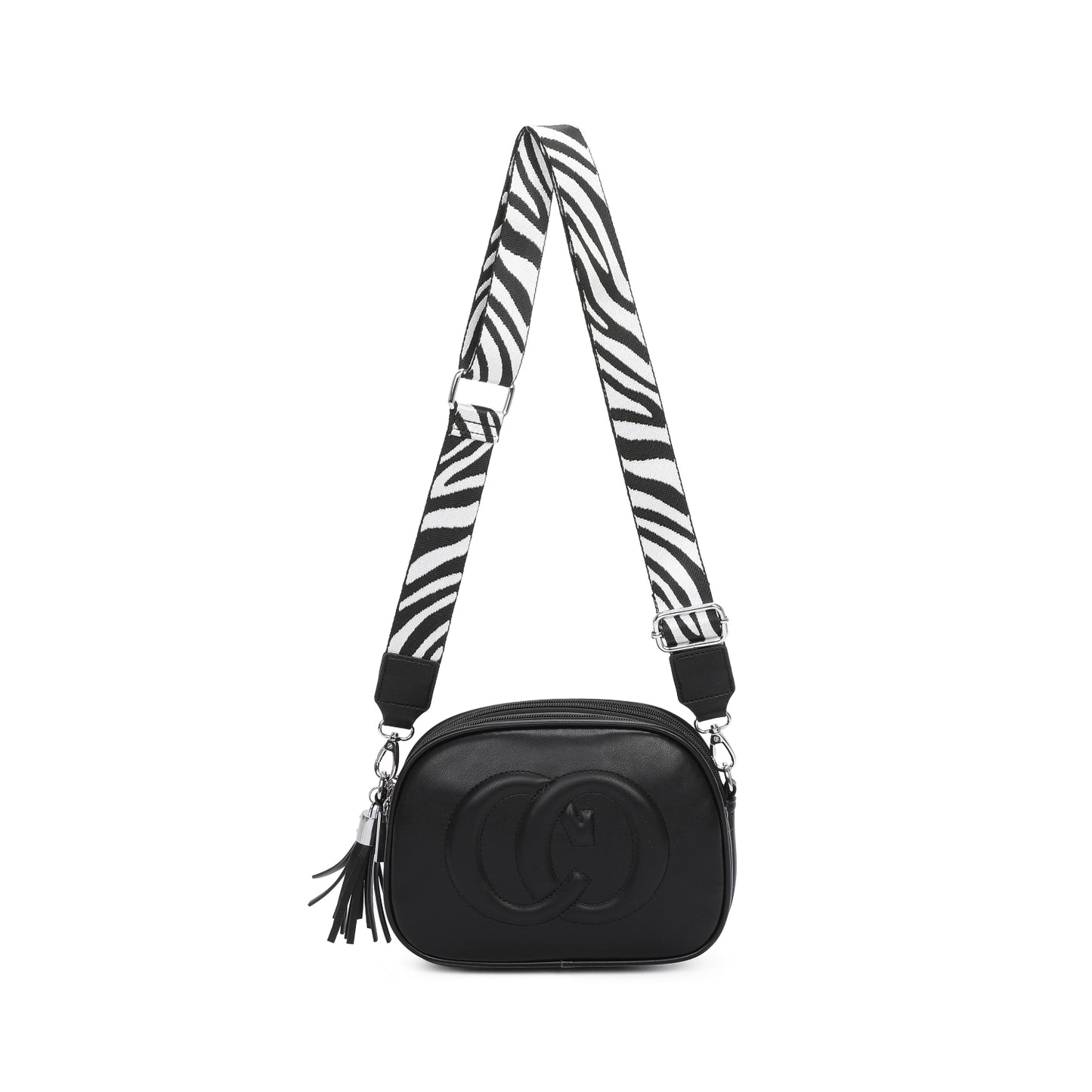 Ladies CO Crossbody Bag Messenger Bag Women Faux Leather Handbag Shoulder Over colorful strap Bags