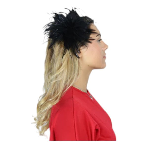 Women Flower Feather Hair Clip Fascinator & Headband Wedding Party Ladies Day Royal Ascot Race UK