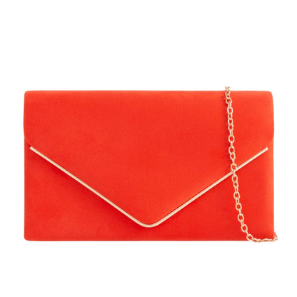 Suede Envelope Fashion Clutch Bag For Women - 31 Colours