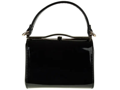 Patent Vintage Box Handbag Clutch Bag Top Handle Evening Bag For Women