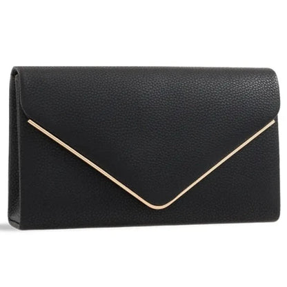Women's Clutch Bag Faux Leather Plain Envelope Evening Bag Purse Party Wedding Handbag