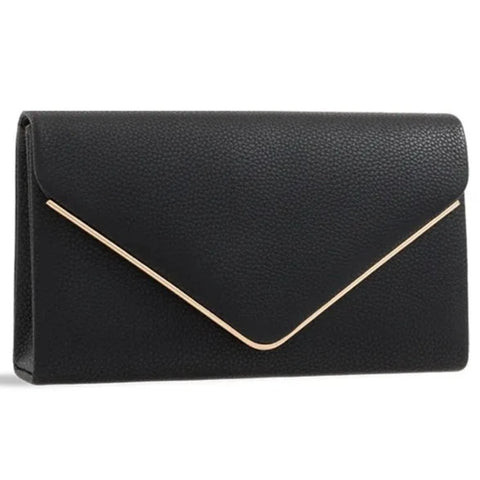 Faux Leather Envelope Style Clutch Bag