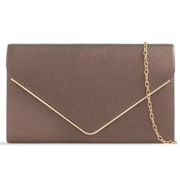 Women's Clutch Bag Faux Leather Plain Envelope Evening Bag Purse Party Wedding Handbag
