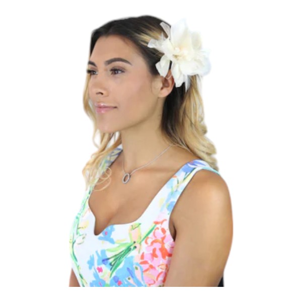Small Flower Feather Beaded Fascinator Hair Clip Pin Wedding Party Ladies Day Races Royal Ascot