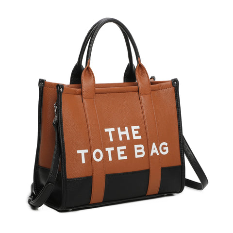 Large Bitone colour Tote Bag