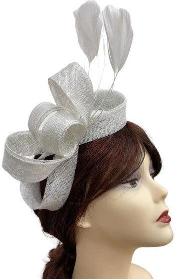 Women's Fascinator Feather Looped Headband Hat Wedding Party Race Royal Ascot
