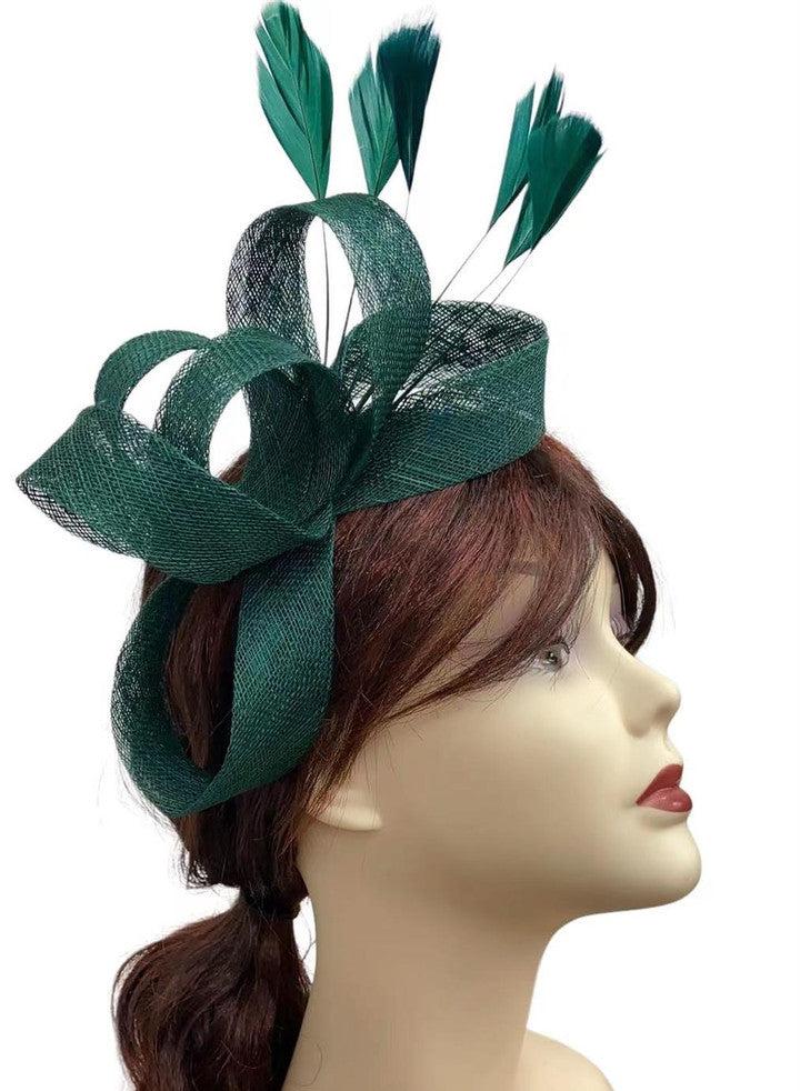 Women's Fascinator Feather Looped Headband Hat Wedding Party Race Royal Ascot
