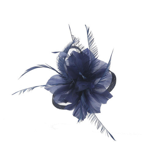 Small Flower Fascinator Hair Clip Feathers Mini Top Hat Wedding Royal Ascot Race