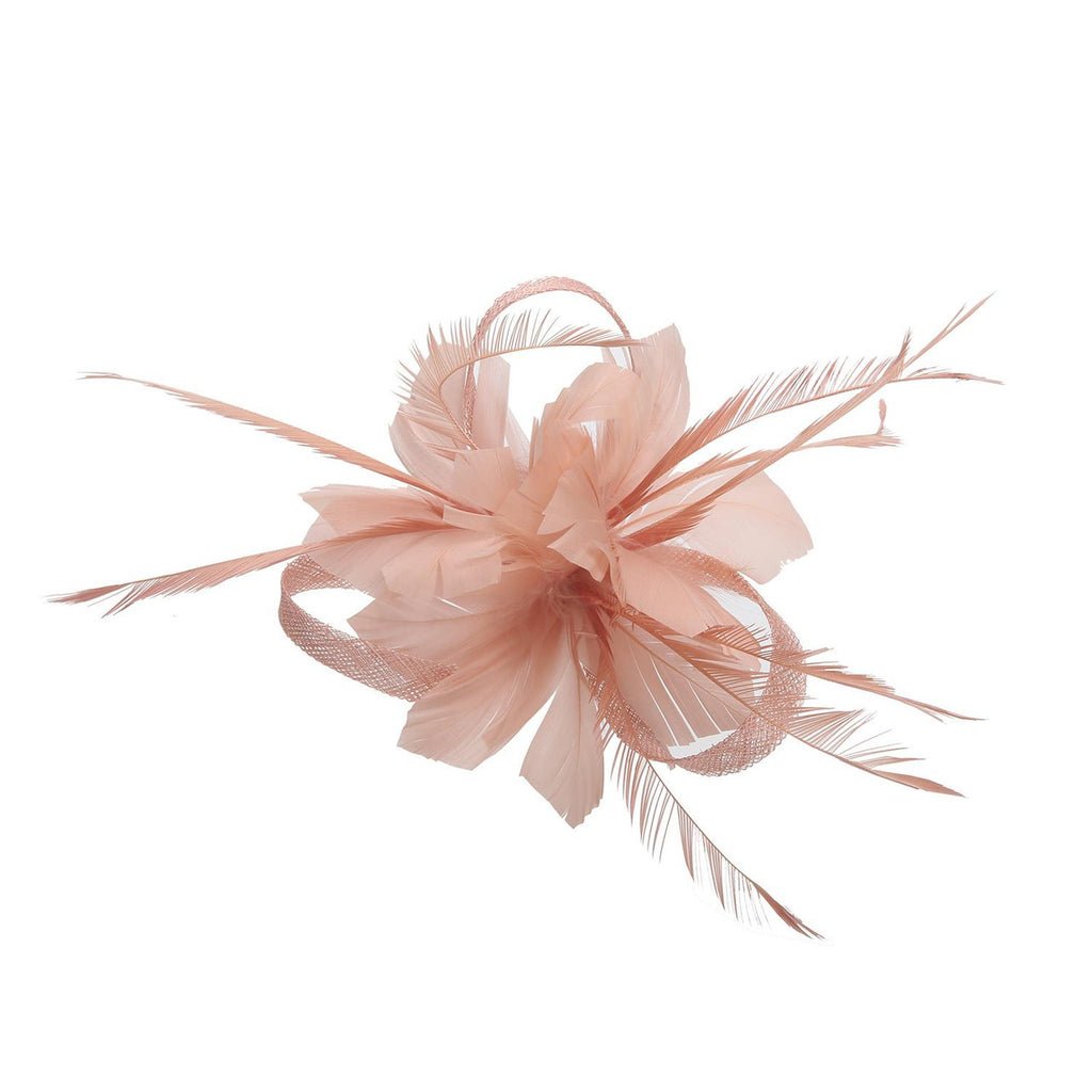 Small Flower Fascinator Hair Clip Feathers Mini Top Hat Wedding Royal Ascot Race