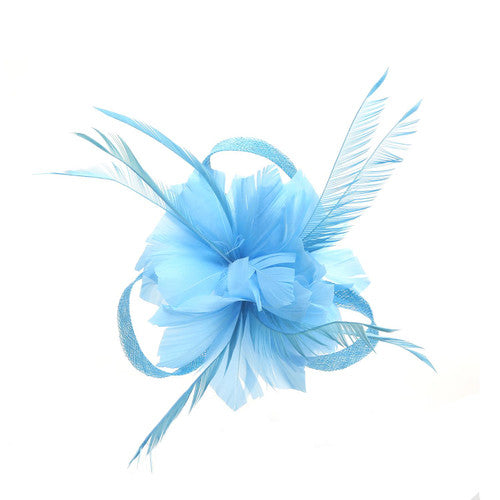 Small Flower Fascinator Hair Clip Feathers Mini Top Hat Wedding Royal Ascot Race