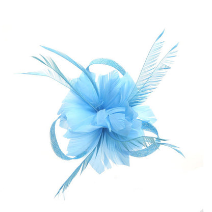 Small Flower Fascinator Hair Clip Feathers Mini Top Hat Wedding Royal Ascot Race