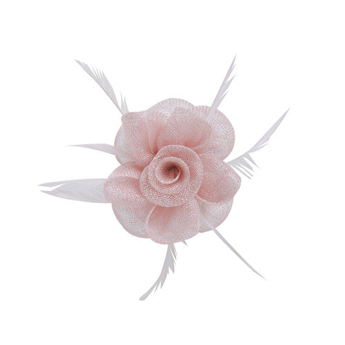 Small Sinamay Fascinator Clip in Flower Feather Hair Clip Wedding Royal Ascot Race