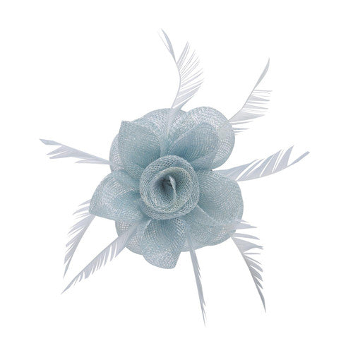 Small Sinamay Fascinator Clip in Flower Feather Hair Clip Wedding Royal Ascot Race