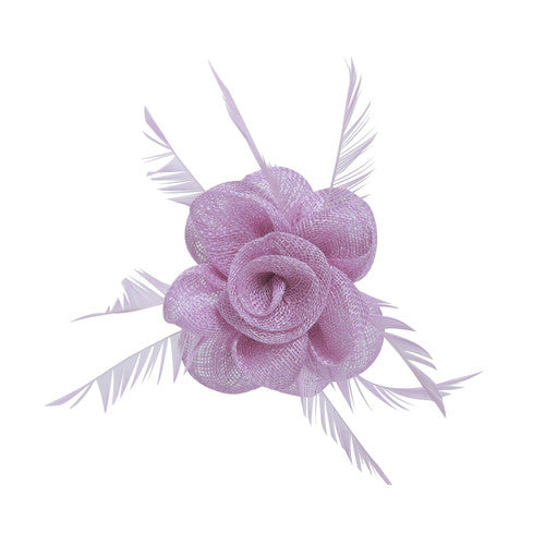 Small Sinamay Fascinator Clip in Flower Feather Hair Clip Wedding Royal Ascot Race