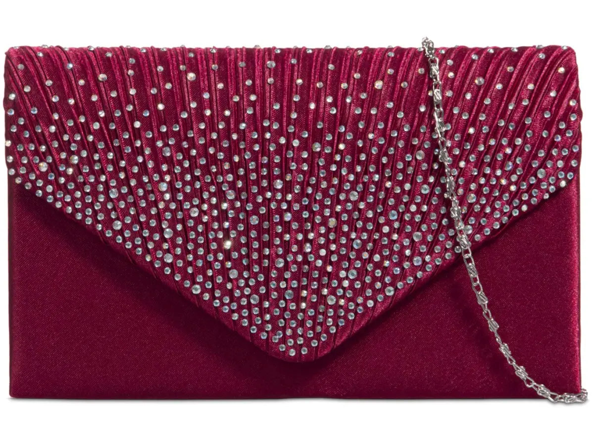 Women's Satin diamante Clutch Bag Evening Bridal Wedding Fashion Prom Handbag