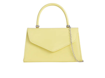 Women's Patent Clutch Bag Top Handle Chain Evening Wedding Party Box Handbag