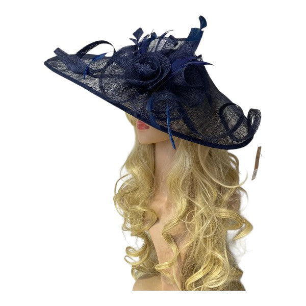 Large Flower Feather Wedding Hatinator Headband Fascinator for Wedding Royal Ascot Party