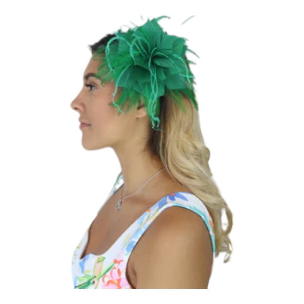 Women Flower Feather Hair Clip Fascinator & Headband Wedding Party Ladies Day Royal Ascot Race UK