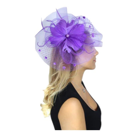 Large Weddings Fascinator Women's Headband Clip Hat Races Royal Ascot & Parties