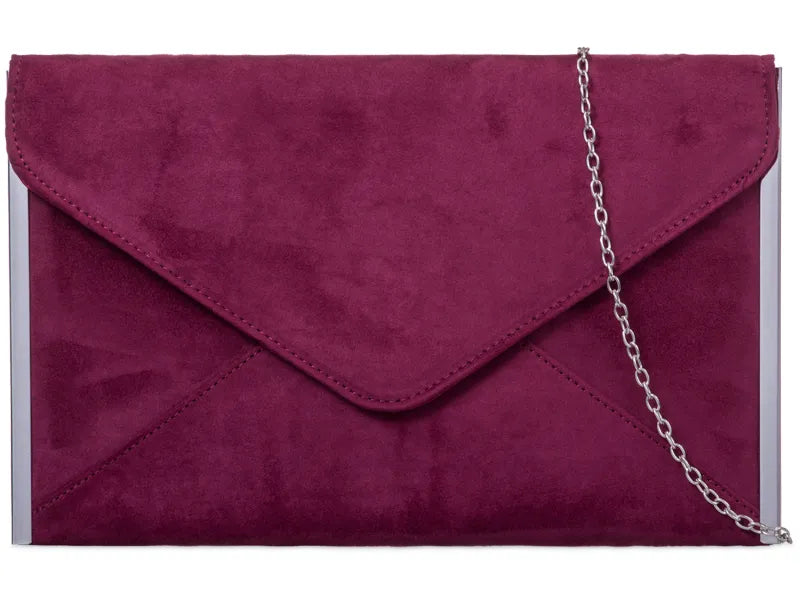 Suede Slim Envelope Party Prom Clutch Bag For Women