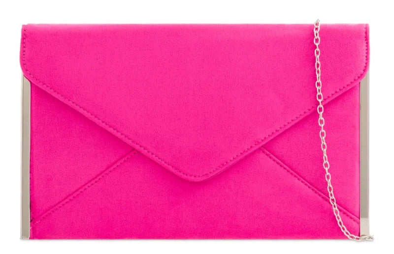 Suede Slim Envelope Party Prom Clutch Bag For Women