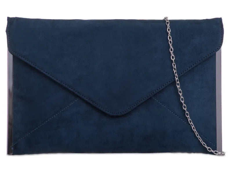 Suede Slim Envelope Party Prom Clutch Bag For Women