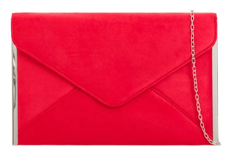 Suede Slim Envelope Party Prom Clutch Bag For Women