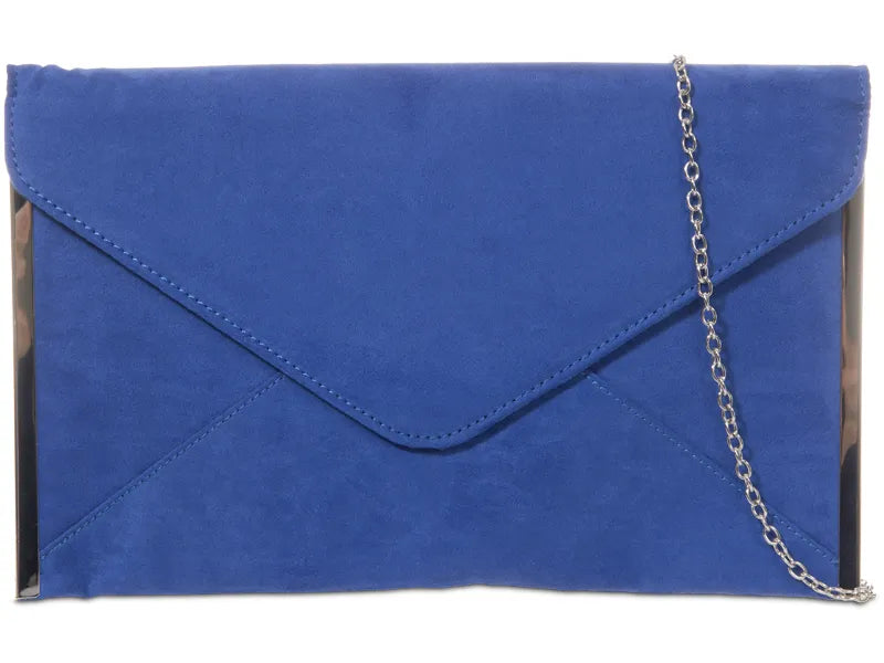 Suede Slim Envelope Party Prom Clutch Bag For Women