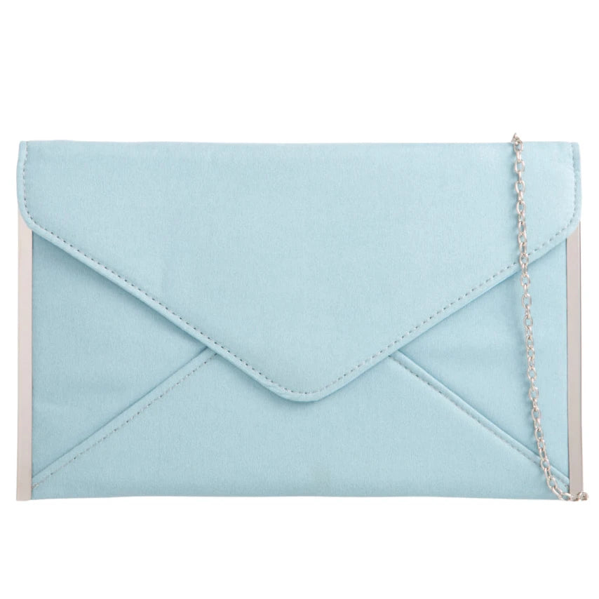 Suede Slim Envelope Party Prom Clutch Bag For Women