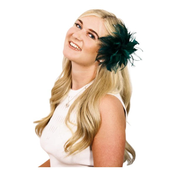 Women Flower Feather Hair Clip Fascinator & Headband Wedding Party Ladies Day Royal Ascot Race UK