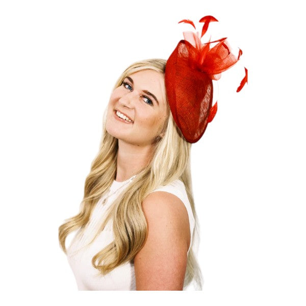 Women's Fascinator Large Headband Clip Weddings Hat Feather Flower Ladies Day Races Royal Ascot