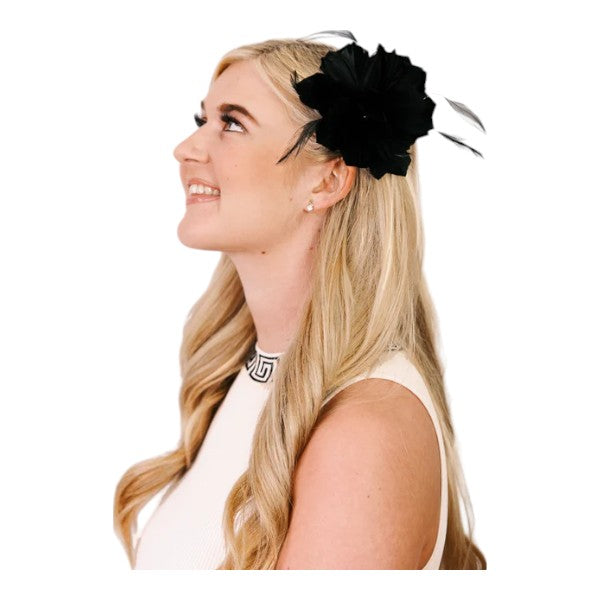 Small Flower Feather Beaded Fascinator Hair Clip Pin Wedding Party Ladies Day Races Royal Ascot