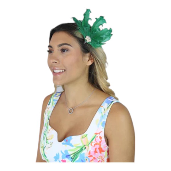 Women Feathers Fascinator Pearl Beaded Hair Clip Headpiece Wedding party Ladies Day Ascot Races