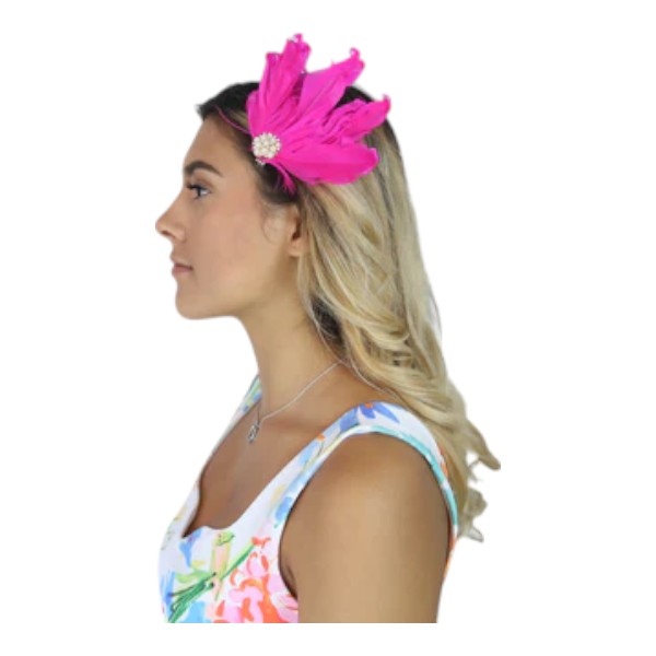 Women Feathers Fascinator Pearl Beaded Hair Clip Headpiece Wedding party Ladies Day Ascot Races
