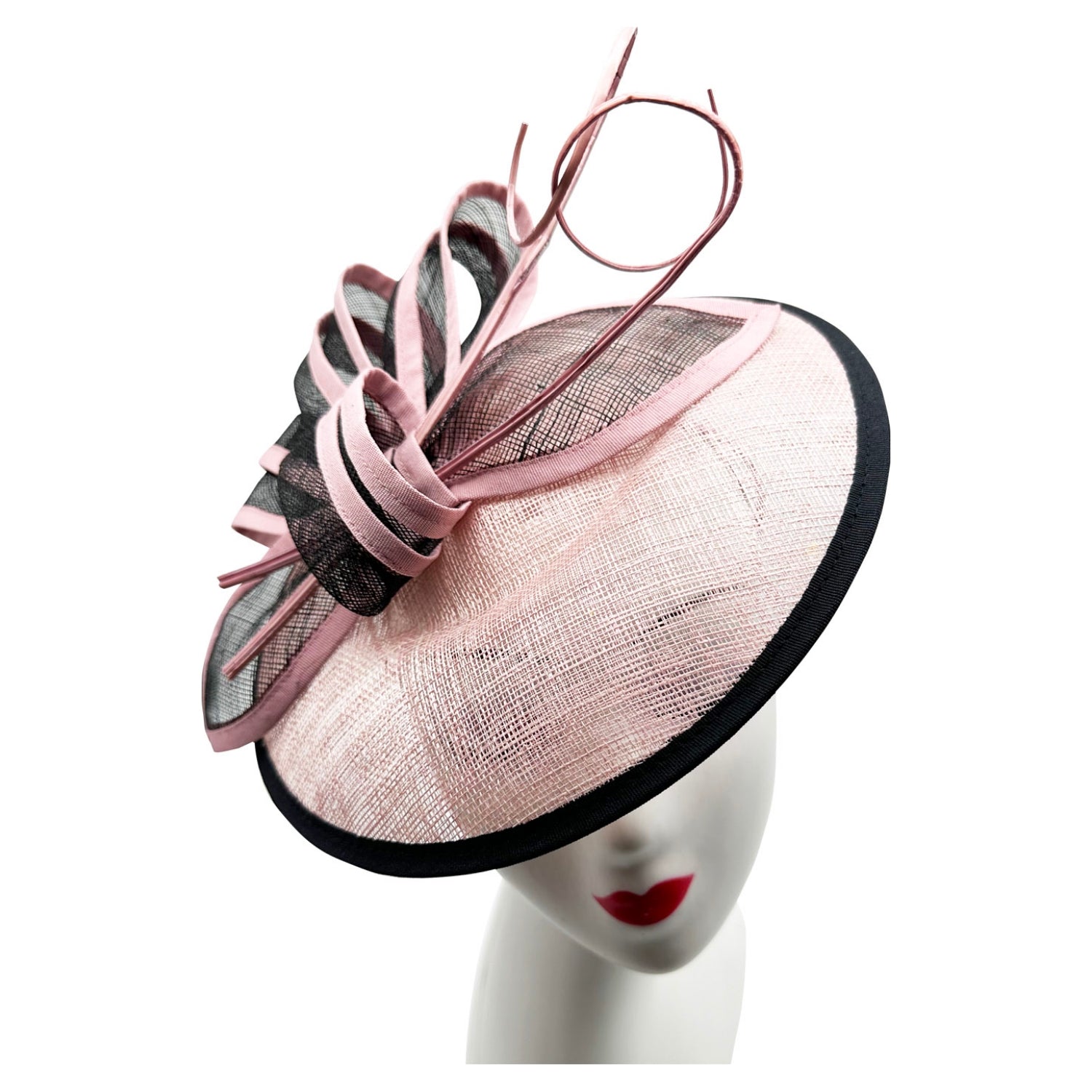 Sinamay Fascinator Hatinator with A Butterfly Bow Tie