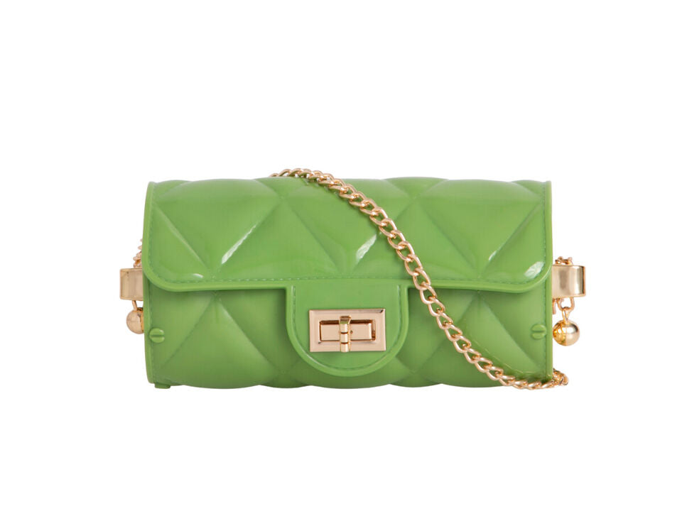 Quilted Embossed Jelly Cross body Bag