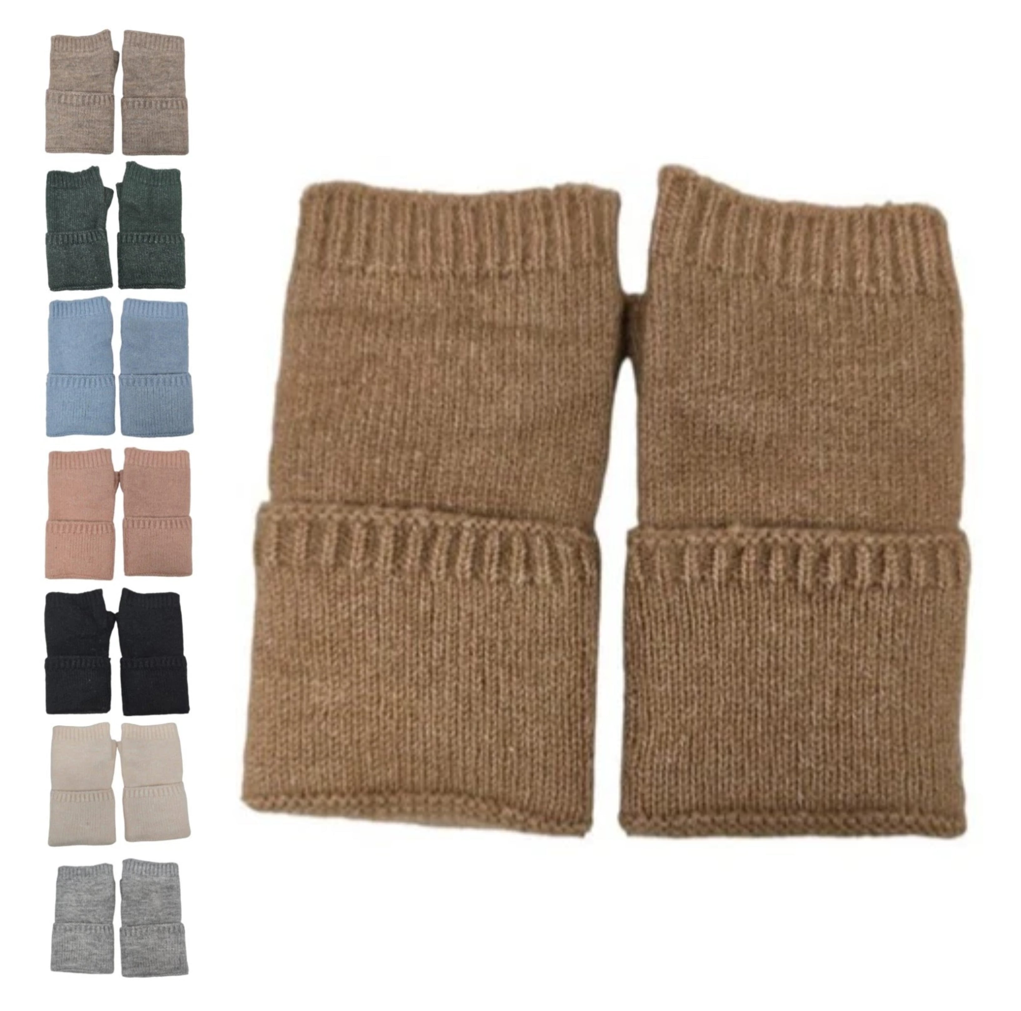 Women Cashmere Blend Soft Warm Gloves Ladies/Girls Winter Fingerless Knit Gloves