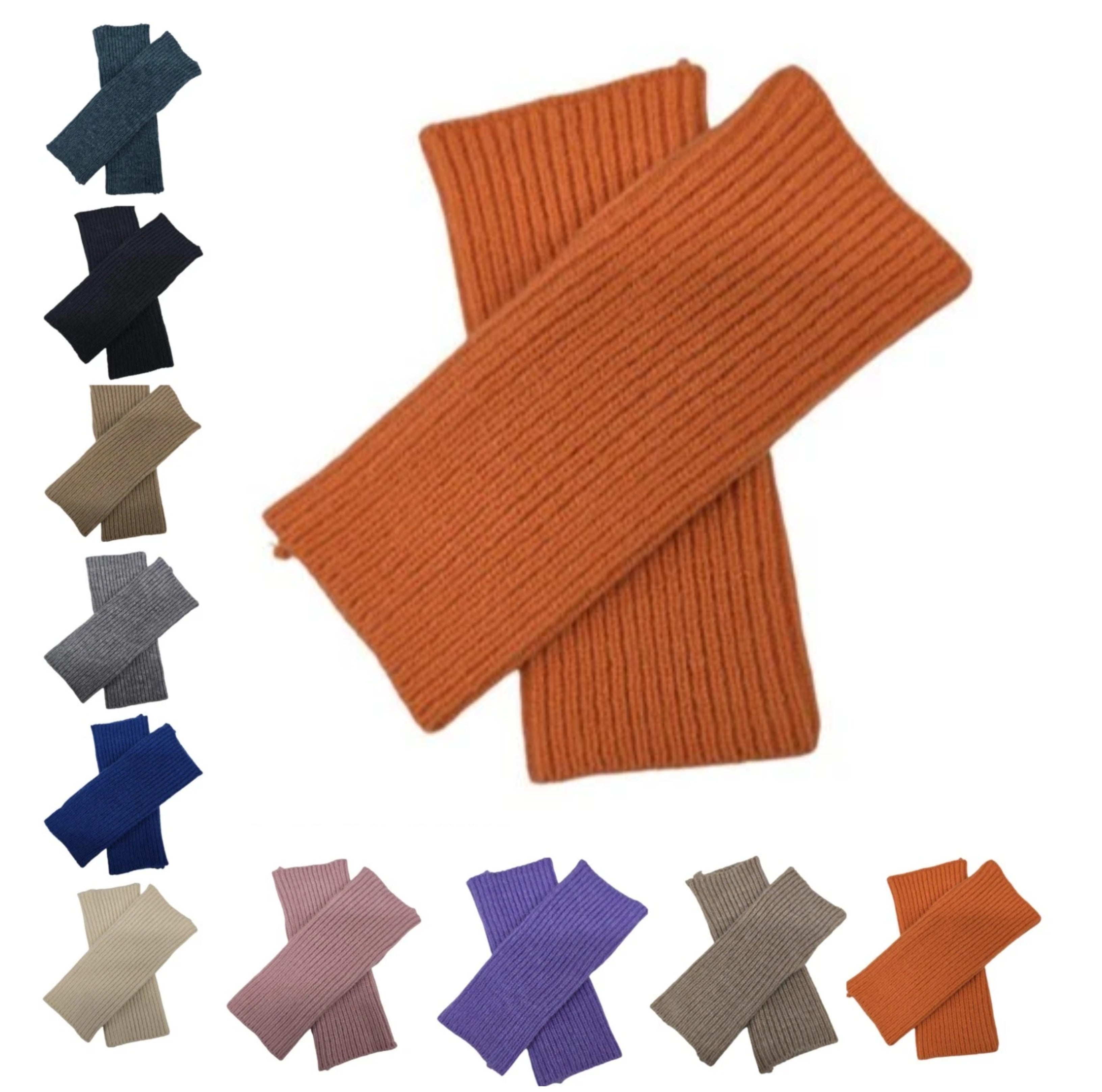 Women's Fingerless Gloves Knitted Soft Winter Arm Warm Long Wrist Gloves Mittens