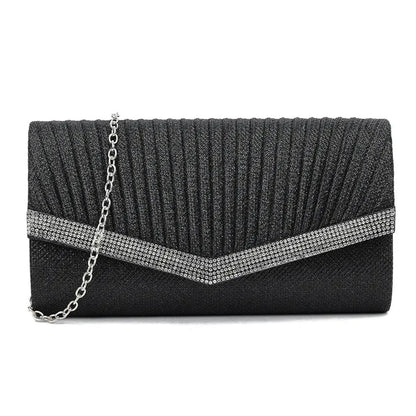 Women's Glitter Clutch Bag Evening Wedding Party Sparkle Shoulder Handbag Purse