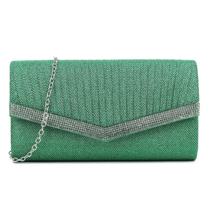 Women's Glitter Clutch Bag Evening Wedding Party Sparkle Shoulder Handbag Purse