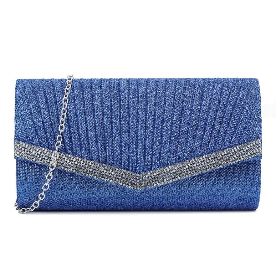 Women's Glitter Clutch Bag Evening Wedding Party Sparkle Shoulder Handbag Purse
