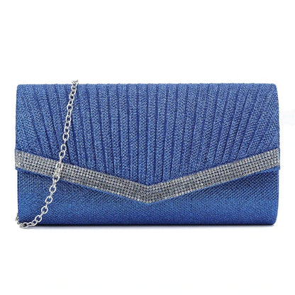 Women's Glitter Clutch Bag Evening Wedding Party Sparkle Shoulder Handbag Purse