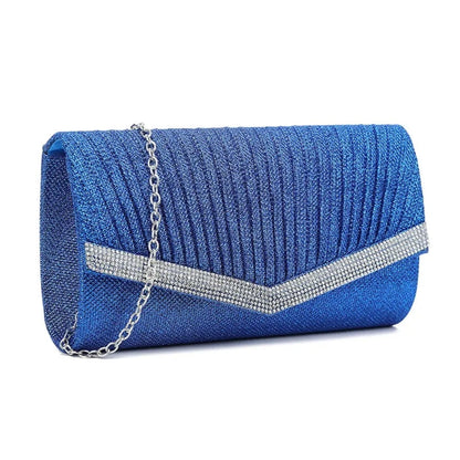 Women's Glitter Clutch Bag Evening Wedding Party Sparkle Shoulder Handbag Purse
